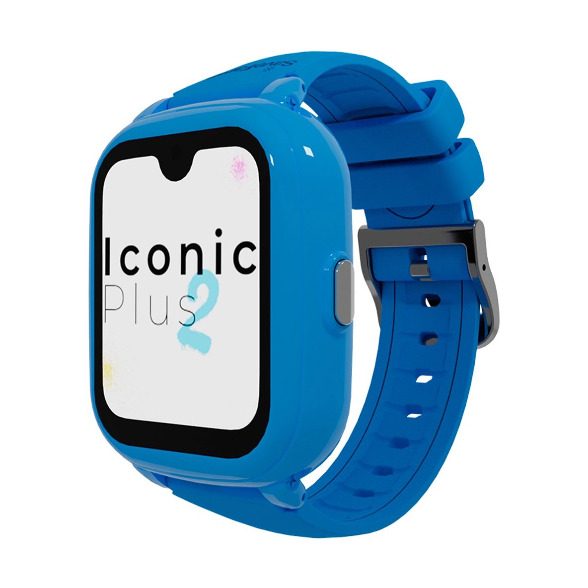 SaveFamily Reloj Inteligente Smartwatch Infantil Iconic Plus 2 con GPS y Llamada - IP67 - Bateria 850mAh - IA - Color Azul
