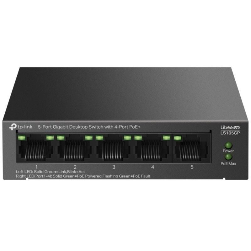 TP-LINK LS105GP 5 Puertos / RJ-45 10 / 100 / 1000 PoE+