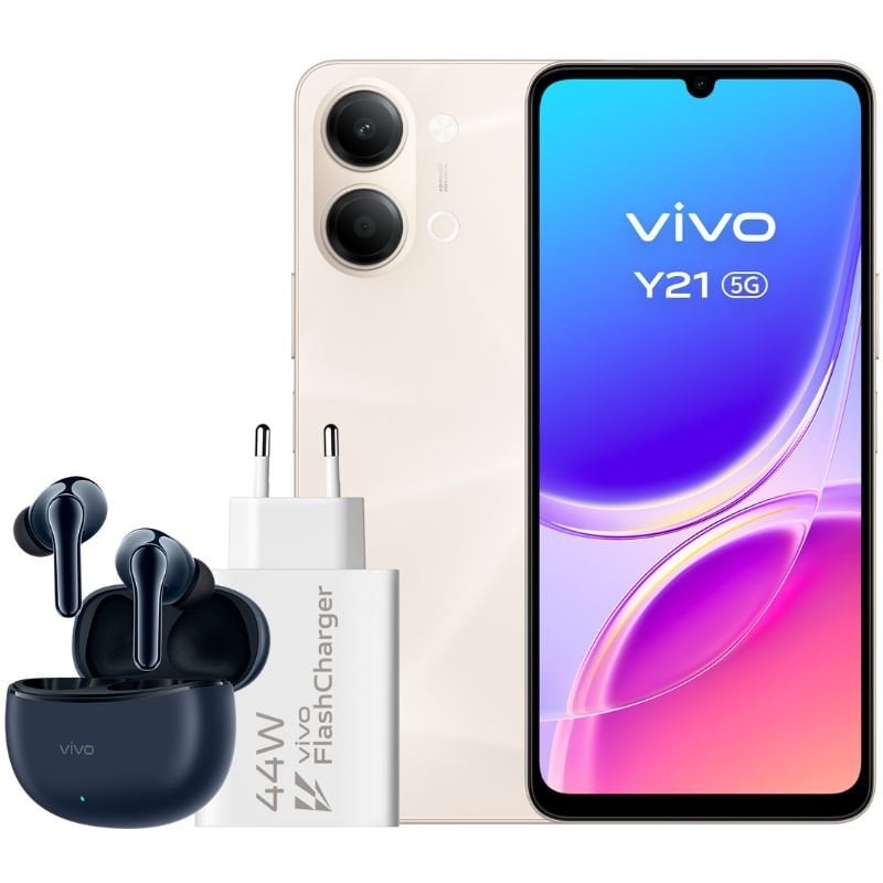 VIVO Y21 4GB 256GB 6.74 5G Oro Incluye Cargador + Auriculares